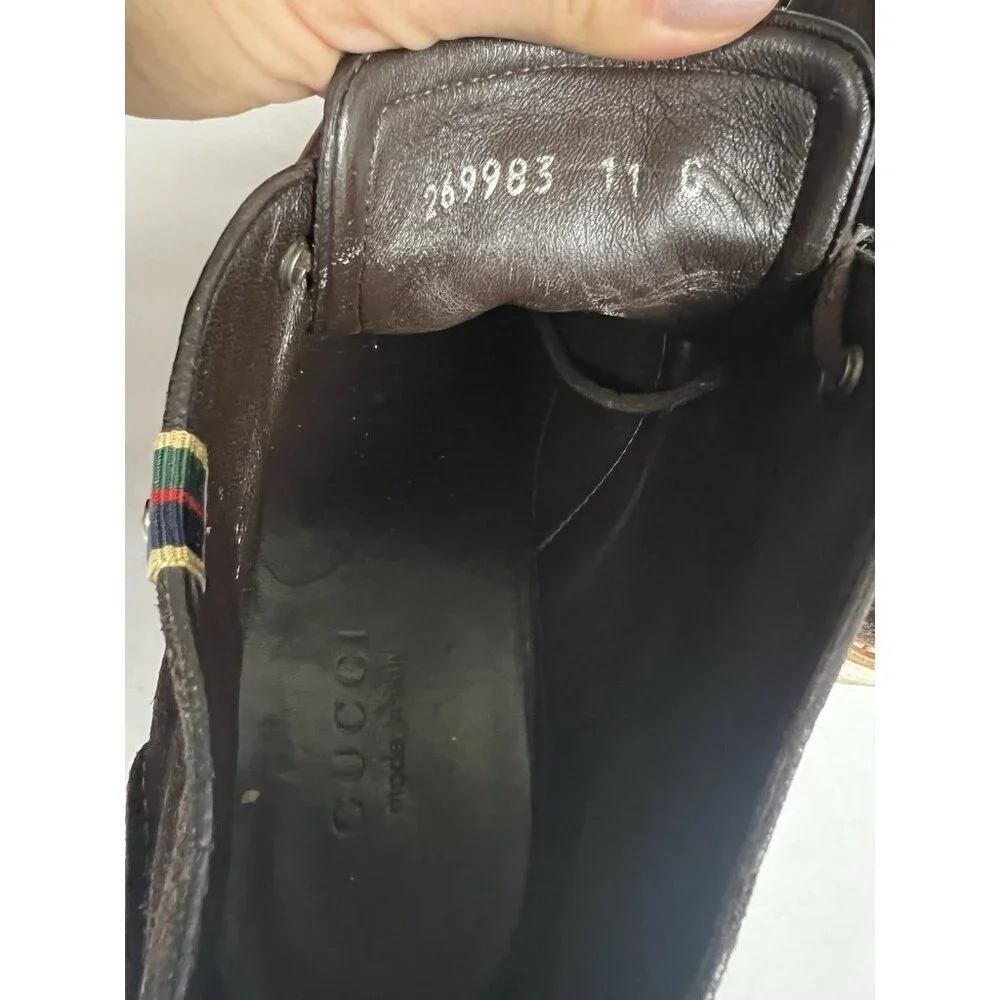 Gucci Dark Brown Suede Chukka Boots Shoes Mens Sz 11